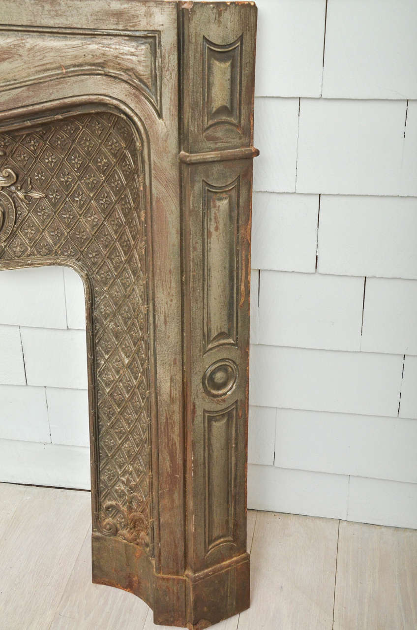19th Century French Cast Iron Fireplace In Fair Condition In New York, NY